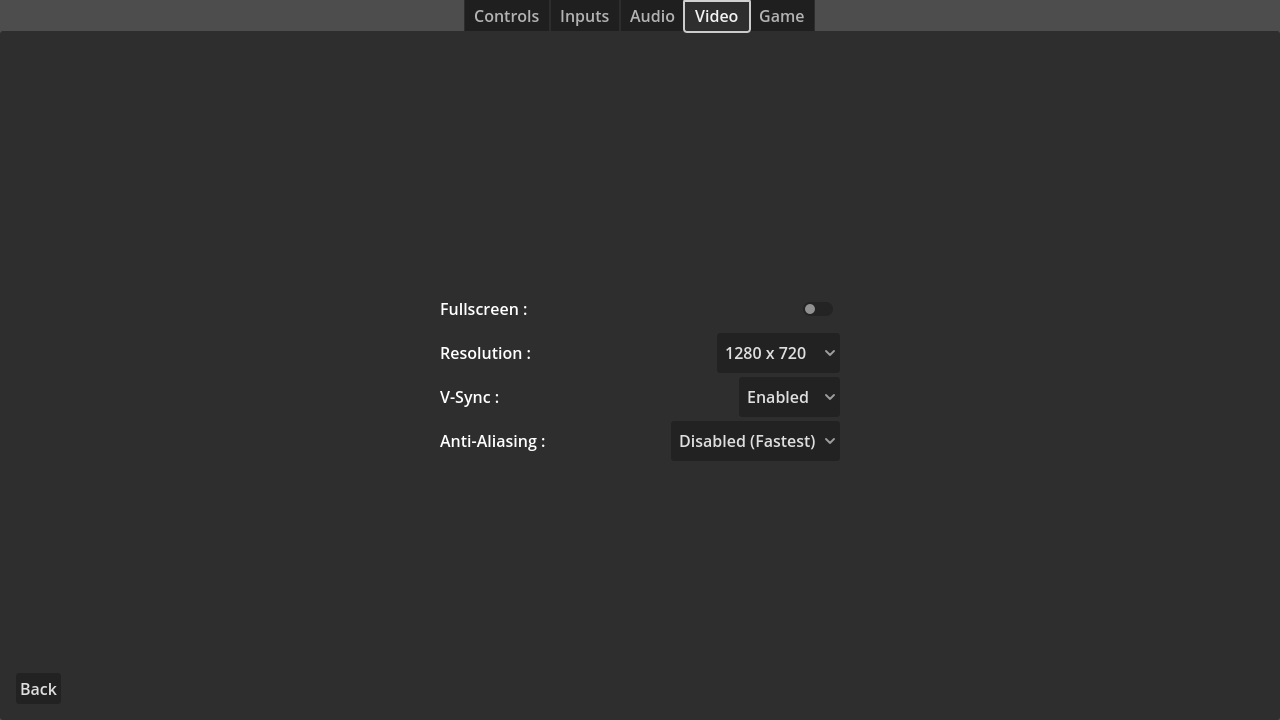 Video Options
